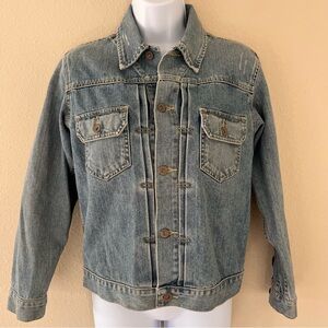 Polo Ralph Lauren American Dungarees Womens Jean Jacket XS Vintage Y2K Preppy